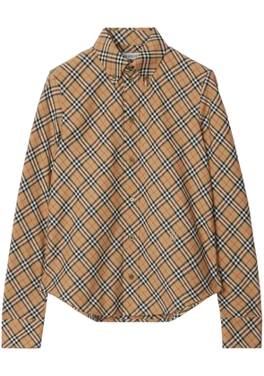 Burberry check-pattern cotton shirt - Neutrals