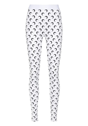 Marine Serre crescent moon-print leggings - White