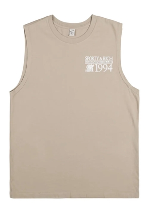 Sporty & Rich graphic-print sleeveless top - Neutrals