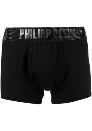 Philipp Plein Stones rhinestone-logo boxers - Black