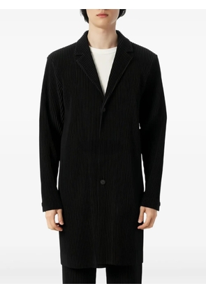 Homme Plissé Issey Miyake plissé buttoned coat - Black