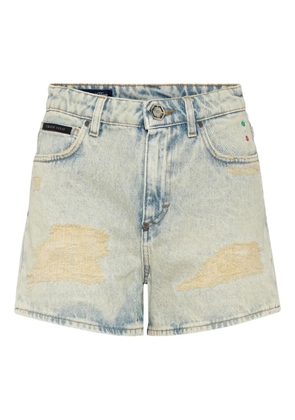 Philipp Plein denim shorts - Blue