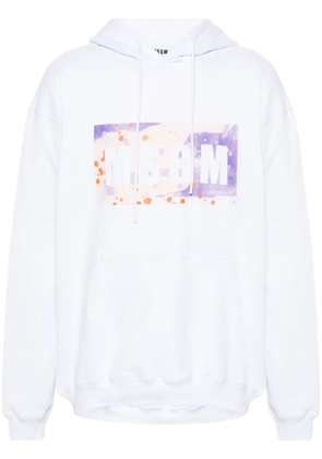 MSGM graphic-print cotton sweatshirt - White