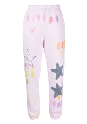 Collina Strada star-print cotton track pants - Pink
