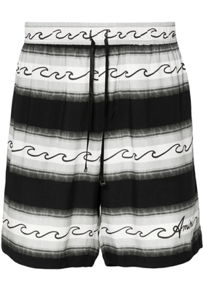 AMIRI Wave Baja striped shorts - Black