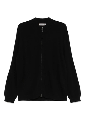 Canali wool-blend zip-up cardigan - Black