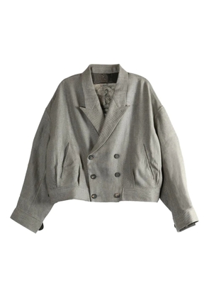Ziggy Chen double-breasted panelled blazer - Grey