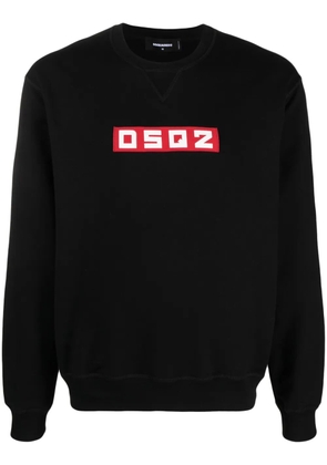 DSQUARED2 logo-patch cotton sweatshirt - Black