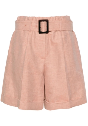 Lorena Antoniazzi belted pleated shorts - Pink