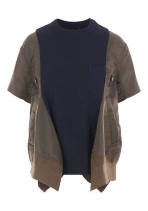 sacai panelled T-shirt - Green