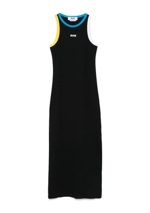 MSGM contrasting-trim maxi dress - Black