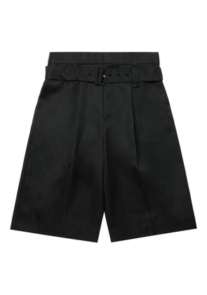 Simone Rocha pleated belted shorts - Black