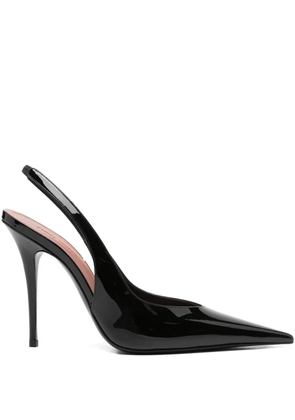 Amina Muaddi 105mm Anok slingback pointed pumps - Black
