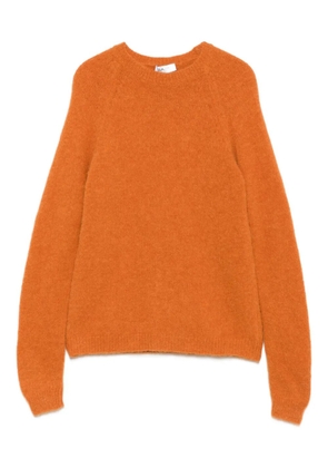 base round-neck long-sleeve sweater - Orange