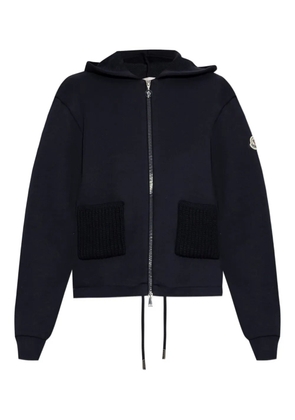 Moncler knitted pockets hoodie - Blue