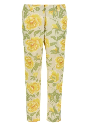 Kenzo Peonies-print trousers - Neutrals