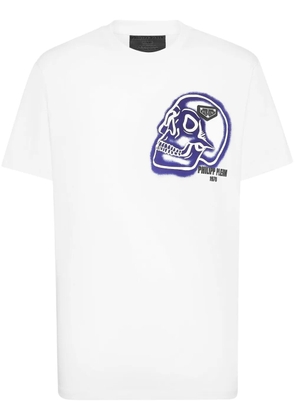 Philipp Plein Skull-print round-neck T-shirt - White