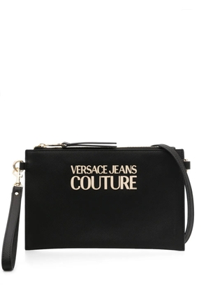 Versace Jeans Couture logo-plaque detail clutch bag - Black