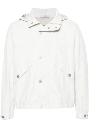 Stone Island logo-print hooded jacket - White