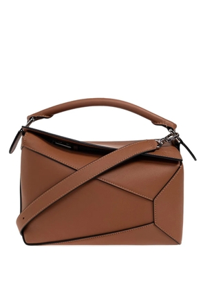 LOEWE small Puzzle Edge panelled tote bag - Brown