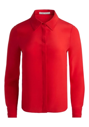 alice + olivia Willa silk blouse - Red