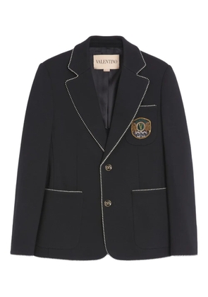 Valentino Garavani patch piping single-breasted jacket - Black