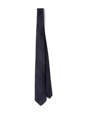 Prada striped-pattern silk tie - Blue