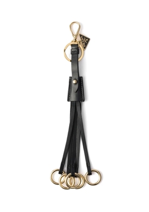 Prada leather bag charm and keychain - Black