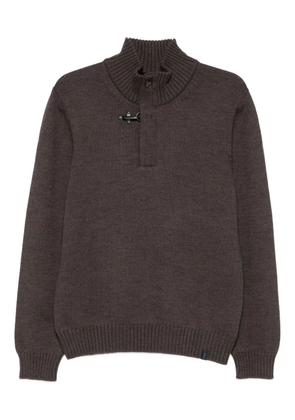Fay elbow-patch sweater - Brown