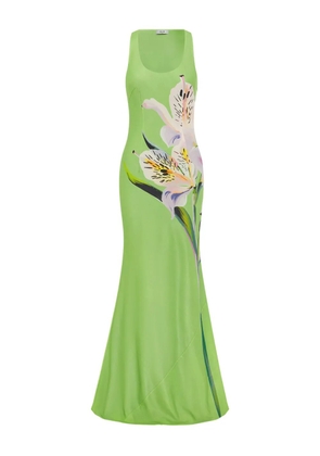 Leo Lin lily-print maxi dress - Green
