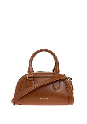 Alexander McQueen mini structured leather tote bag - Brown