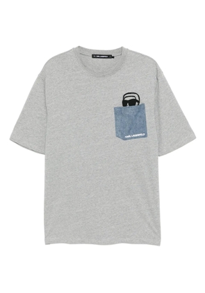 Karl Lagerfeld logo-print T-shirt - Grey
