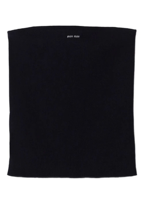 Miu Miu intarsia-logo top - Blue