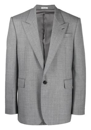 Alexander McQueen single-breasted wool blazer - Grey