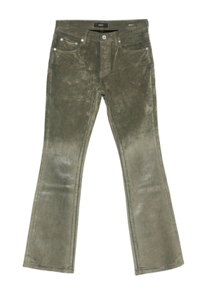 Purple Brand flocked flared jeans - Green