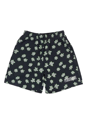 Pleasures floral seersucker deck shorts - Black