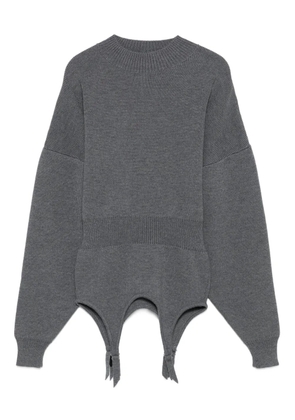 Jean Paul Gaultier mock-neck long-sleeve pullover - Grey