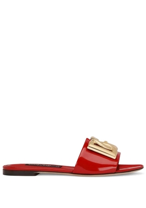 Dolce & Gabbana DG-logo leather sandals - Red