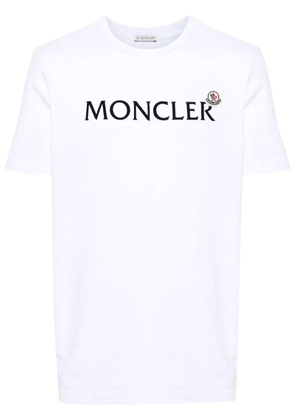 Moncler flocked-logo cotton T-shirt - White