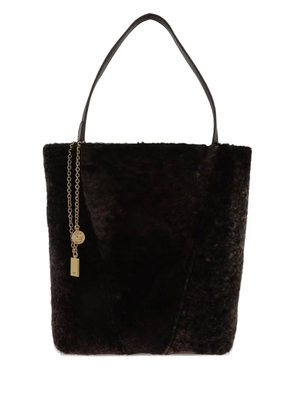 Chloé shearling panelled tote bag - Brown