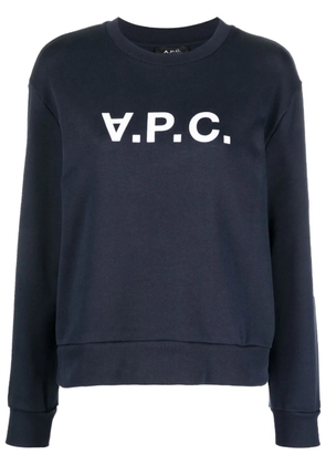 A.P.C. VPC logo-print cotton sweatshirt - Blue