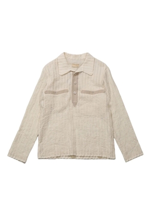 COMMUNS textured two-pocket shirt - Neutrals