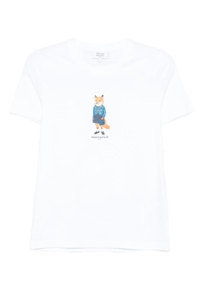 Maison Kitsuné Dressed Fox print cotton T-shirt - White