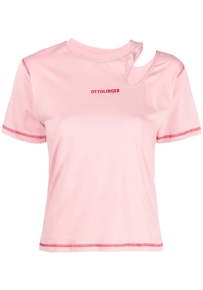 Ottolinger cut-out detail organic cotton T-shirt - Pink
