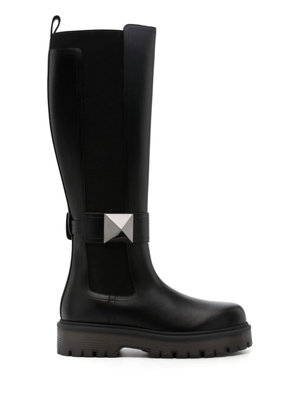 Valentino Garavani One Stud knee-high boots - Black