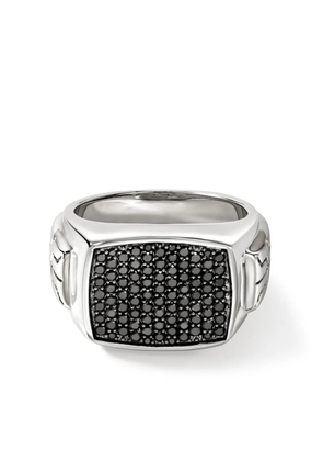 John Hardy sterling silver sapphire signet ring