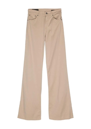 DONDUP logo-patch trousers - Neutrals