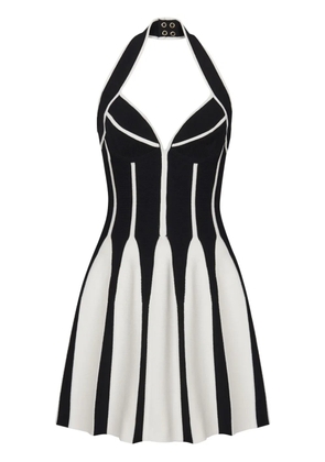 Balmain halterneck knitted minidress - Black