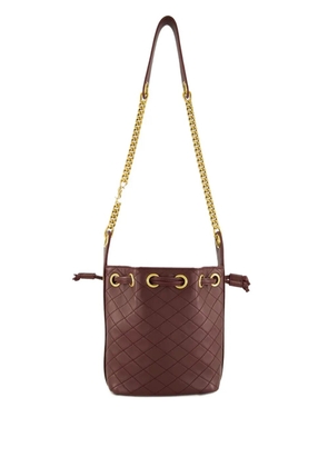 Saint Laurent mini quilted-leather bucket bag - Brown