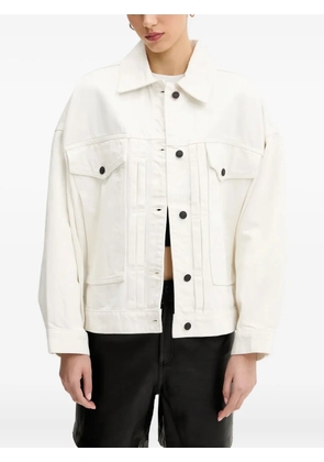 HUGO patch-pocket denim jacket - White